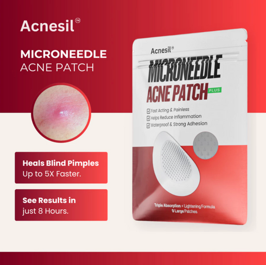 ACNESIL Microneedle Acne Pimple Patch | 9 Large Patches | Salicylic, Hyaluronic, Hydrocolloid