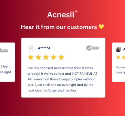ACNESIL Microneedle Acne Pimple Patch | 9 Large Patches | Salicylic, Hyaluronic, Hydrocolloid